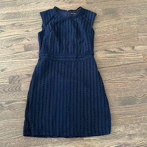 Banana Republic navy blue eyelet dress